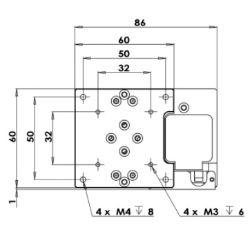 Model dependent travel range, load capacity, and table size